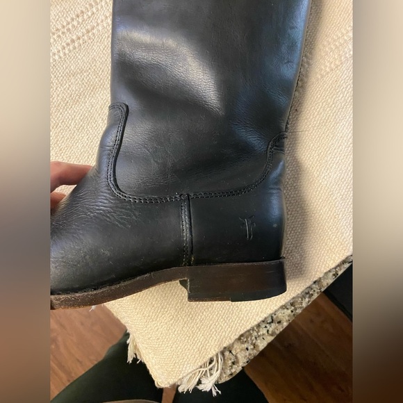 Frye "Melissa Logo" Tall Riding boots 2-Tone Size 5 - Picture 9 of 16